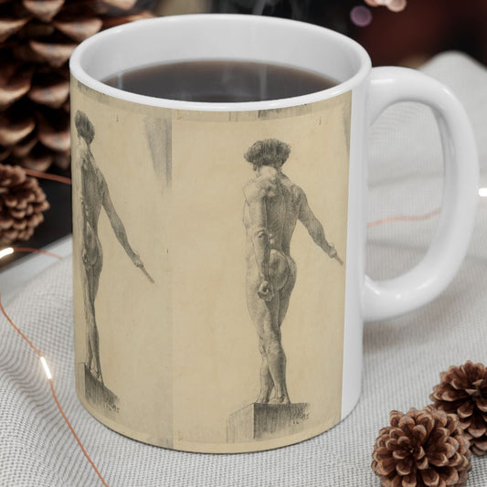 Naked Man On Stage - Artistic Ceramic Mug - Unique Gift for Artists, Home Decor,