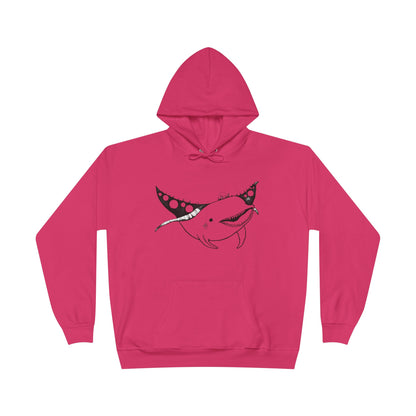 Space Whale Hoodie Sweatshirt - Funny Cartoonish Design