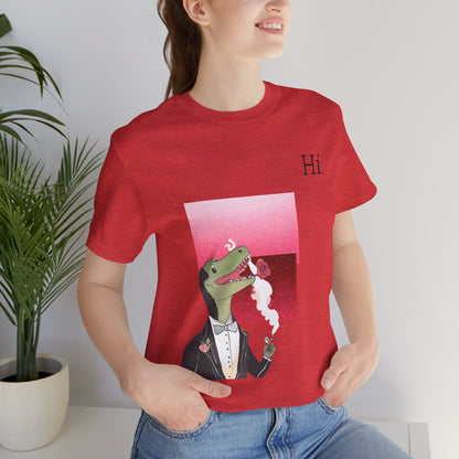 Dinosaur in a Suit Tee " Hi "