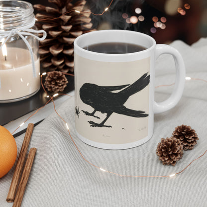 Crow and Spider Ceramic Mug, Gothic