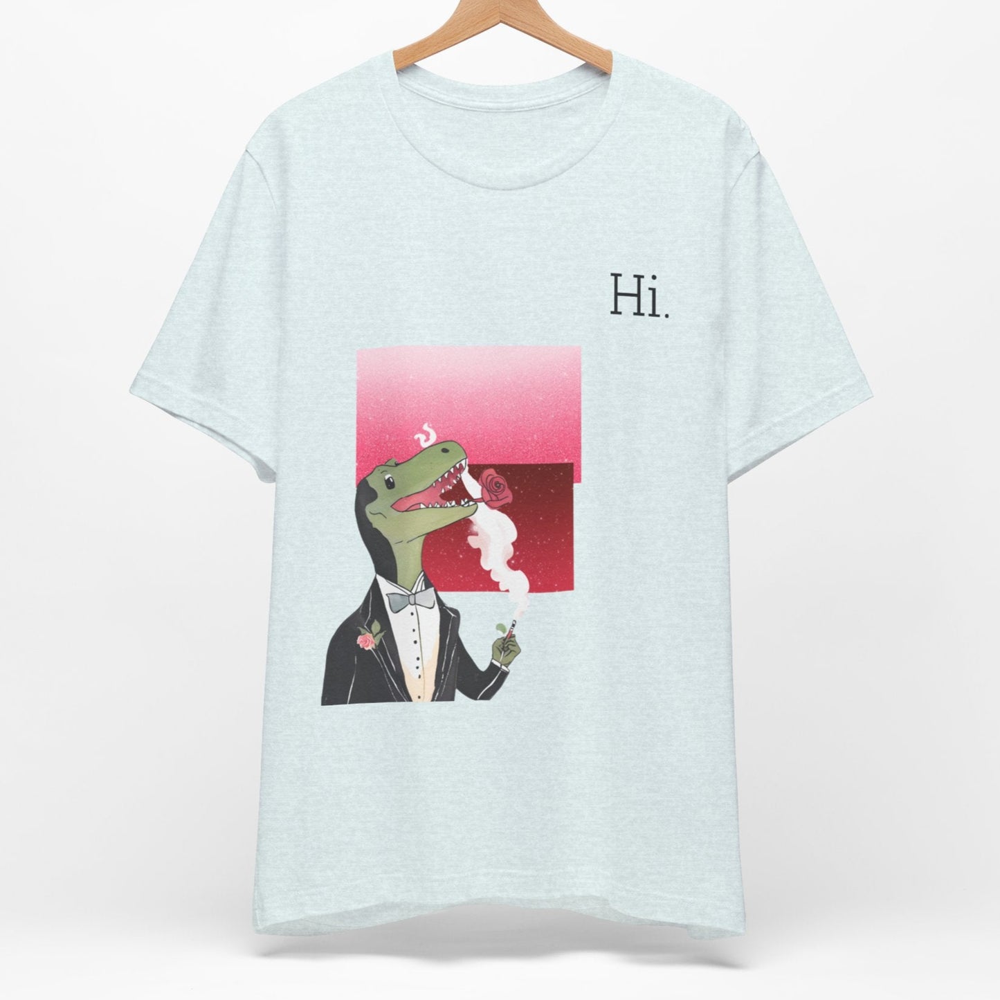 Dinosaur in a Suit Tee " Hi "