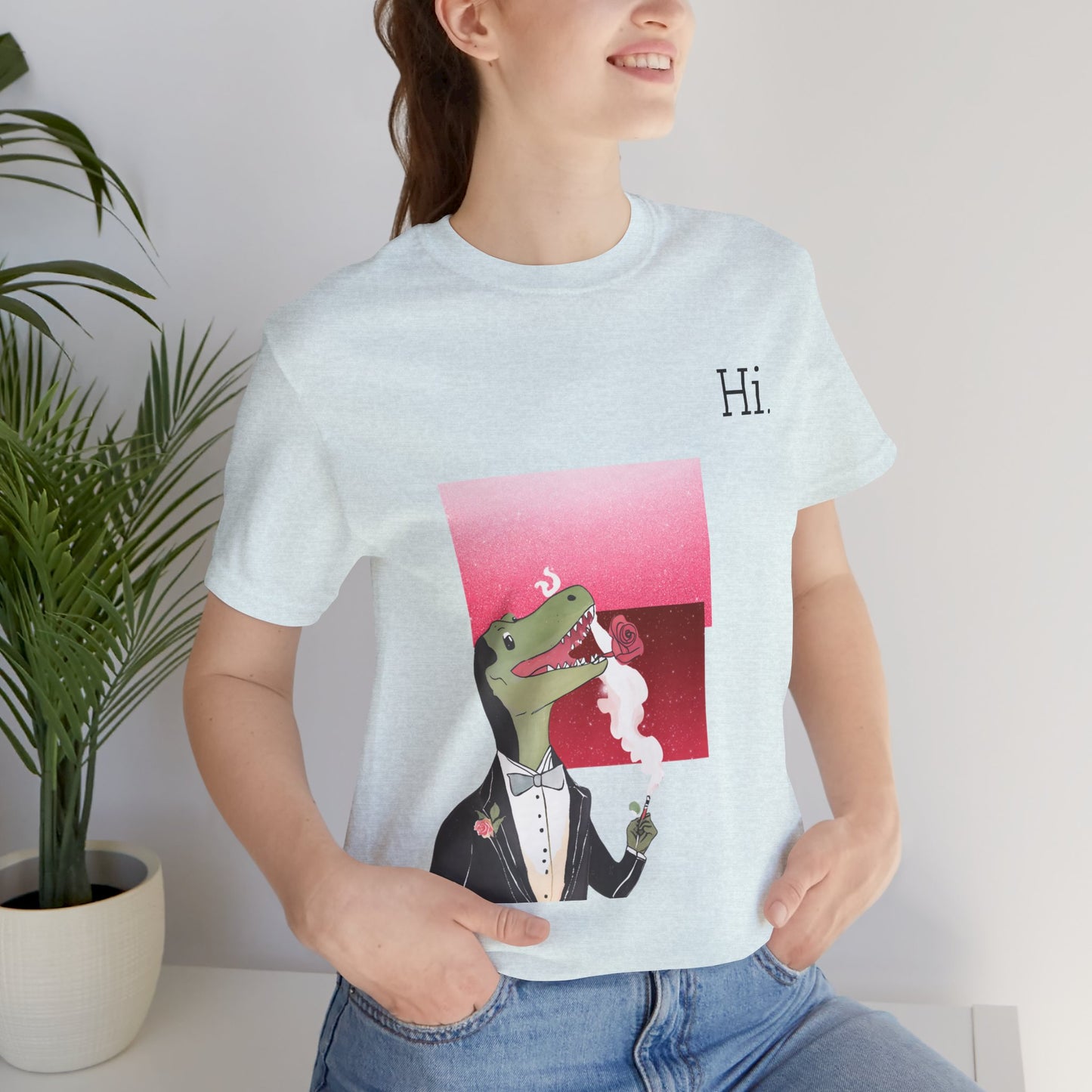 Dinosaur in a Suit Tee " Hi "