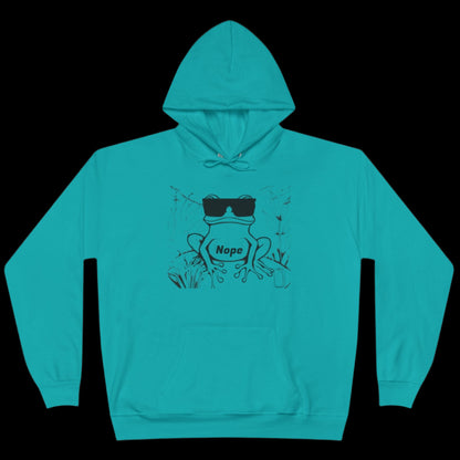 Hoodie with Frog and Beer 'Nope' Design for Beer Lovers, Funny Animal Hoodies,