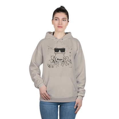 Hoodie with Frog and Beer 'Nope' Design for Beer Lovers, Funny Animal Hoodies,