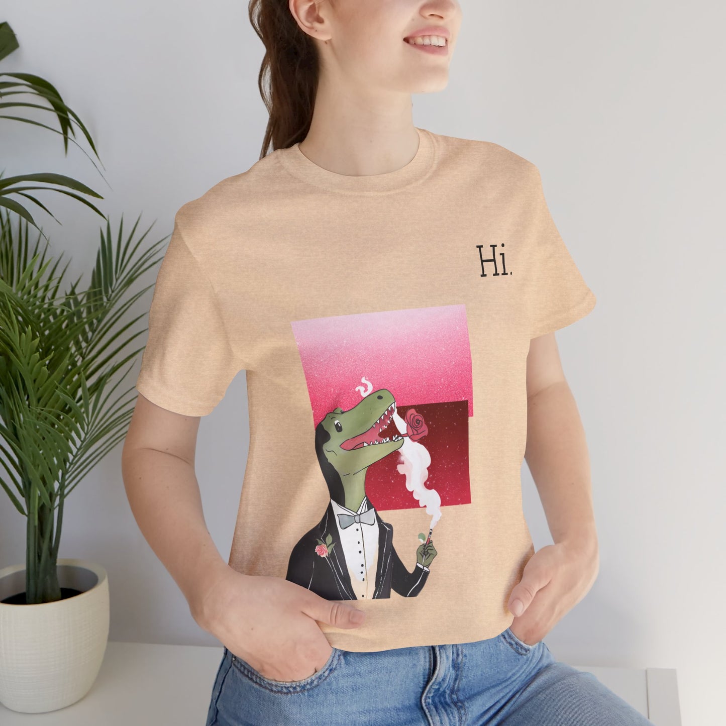 Dinosaur in a Suit Tee " Hi "