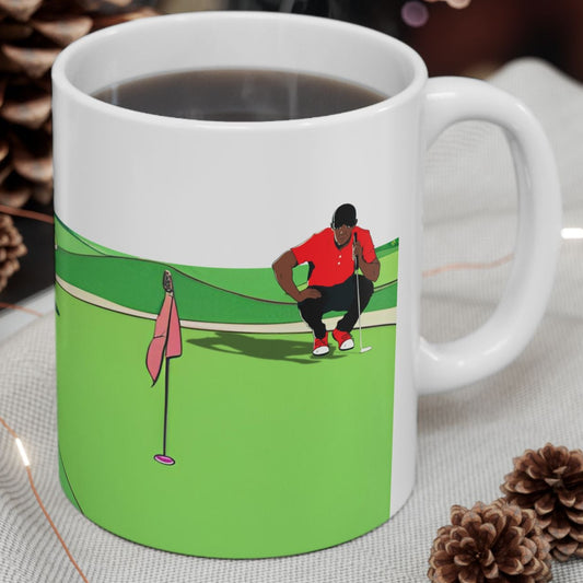 Tiger Woods Inspired Golf Mug, Golf Lover, Golf Enthusiast, Golfer Gift Mug