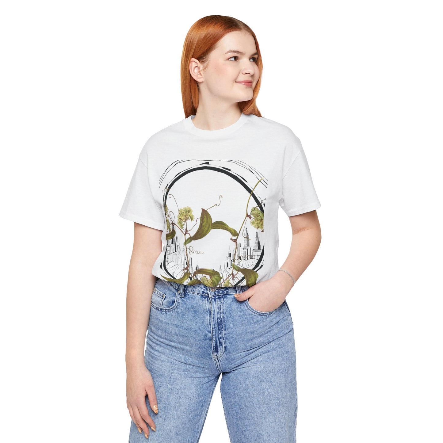 Geometric Nature Lover T-Shirt, Tree Love Shirt, Window to the Soul Tee, Nature Printed Top, Unisex Graphic Tee