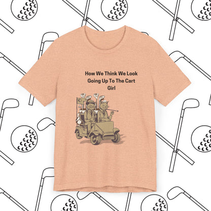 Funny Cats in Golf Cart Unisex Tee, Hilarious Golf Shirt