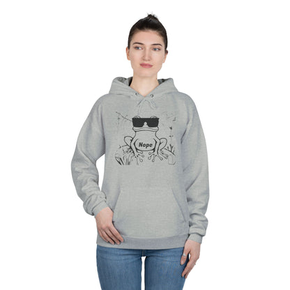 Hoodie with Frog and Beer 'Nope' Design for Beer Lovers, Funny Animal Hoodies,