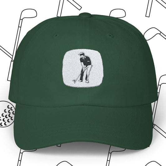 Embroidered Golf Dad Cap - Minimalistic Adjustable Strap Golf Hat for Men and Women