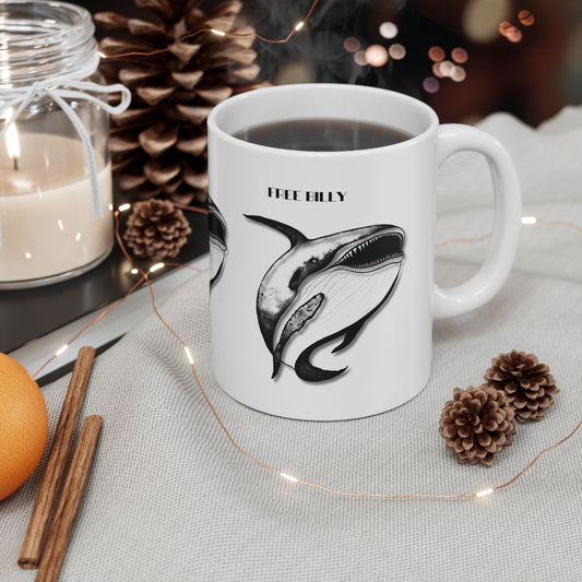 Free Billy Mug, Free Willy Movie Satire, Whale Mug, Unique Gift Idea