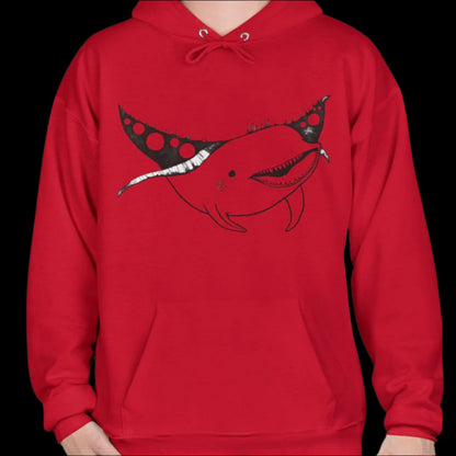 Space Whale Hoodie Sweatshirt - Funny Cartoonish Design