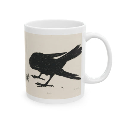 Crow and Spider Ceramic Mug, Gothic