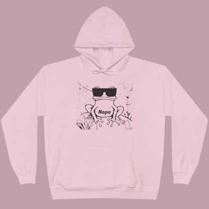 Hoodie with Frog and Beer 'Nope' Design for Beer Lovers, Funny Animal Hoodies,