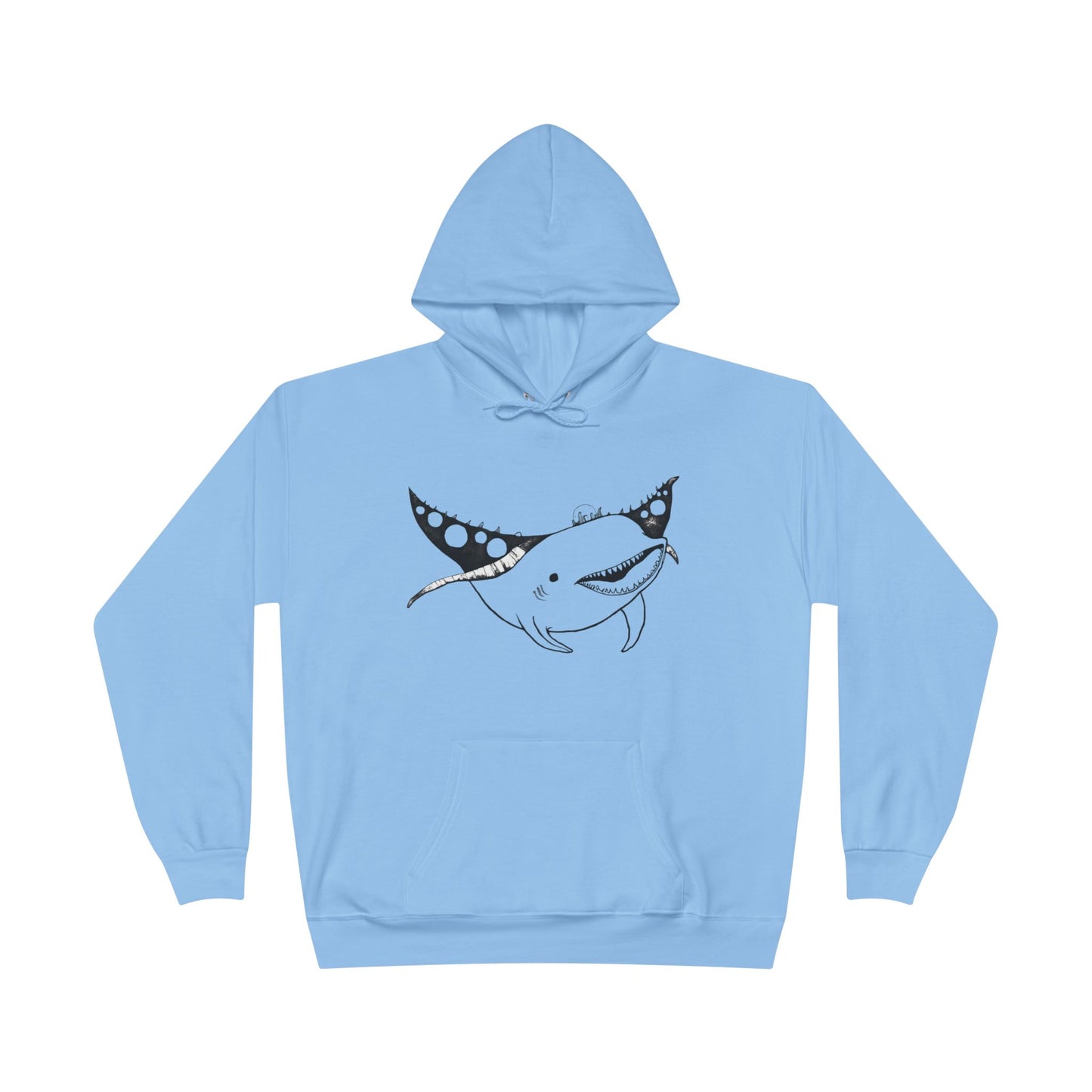 Space Whale Hoodie Sweatshirt - Funny Cartoonish Design