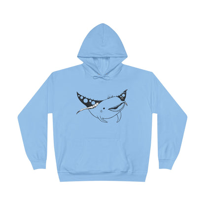 Space Whale Hoodie Sweatshirt - Funny Cartoonish Design