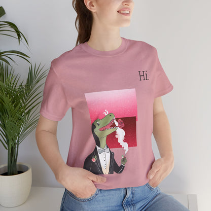 Dinosaur in a Suit Tee " Hi "