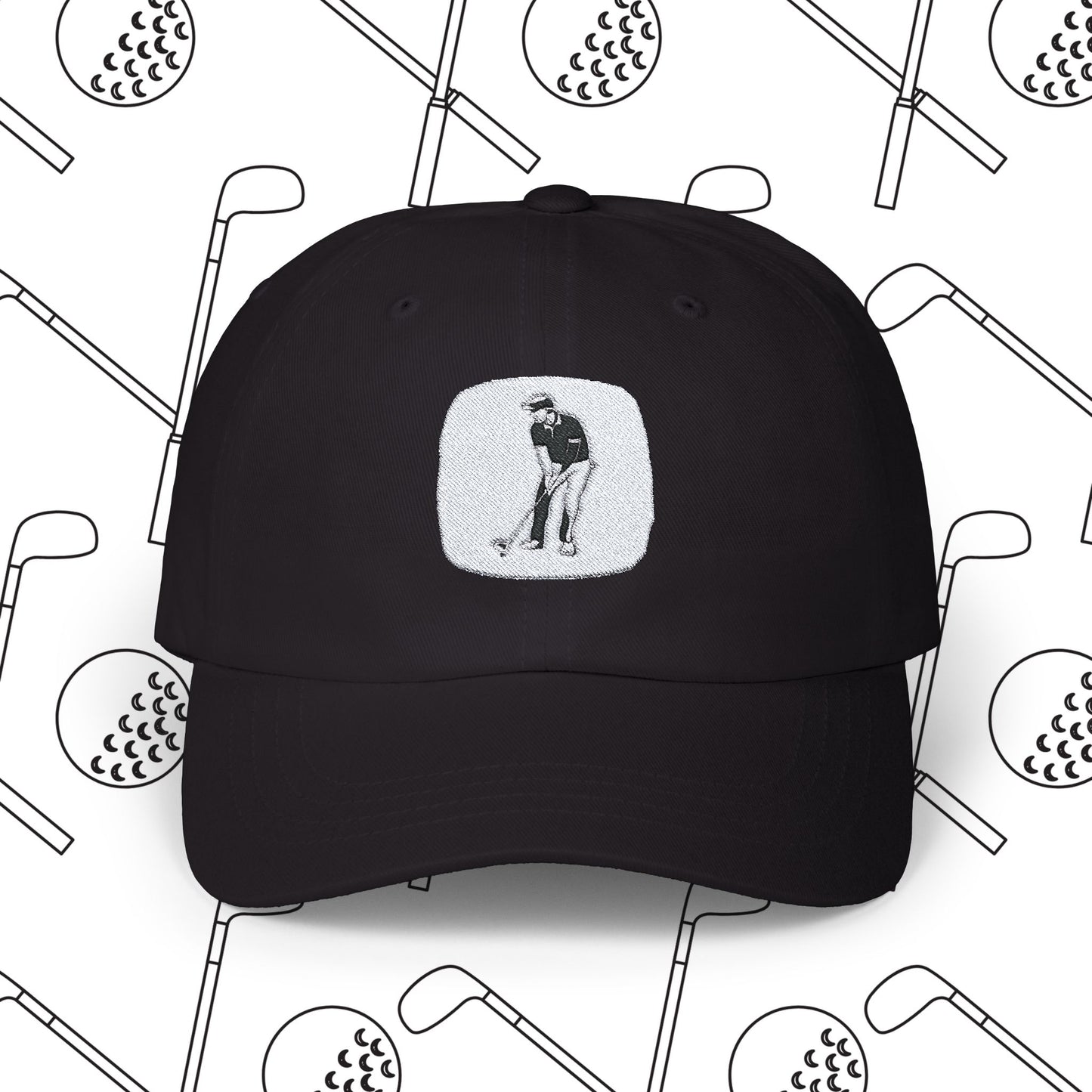 Embroidered Golf Dad Cap - Minimalistic Adjustable Strap Golf Hat for Men and Women