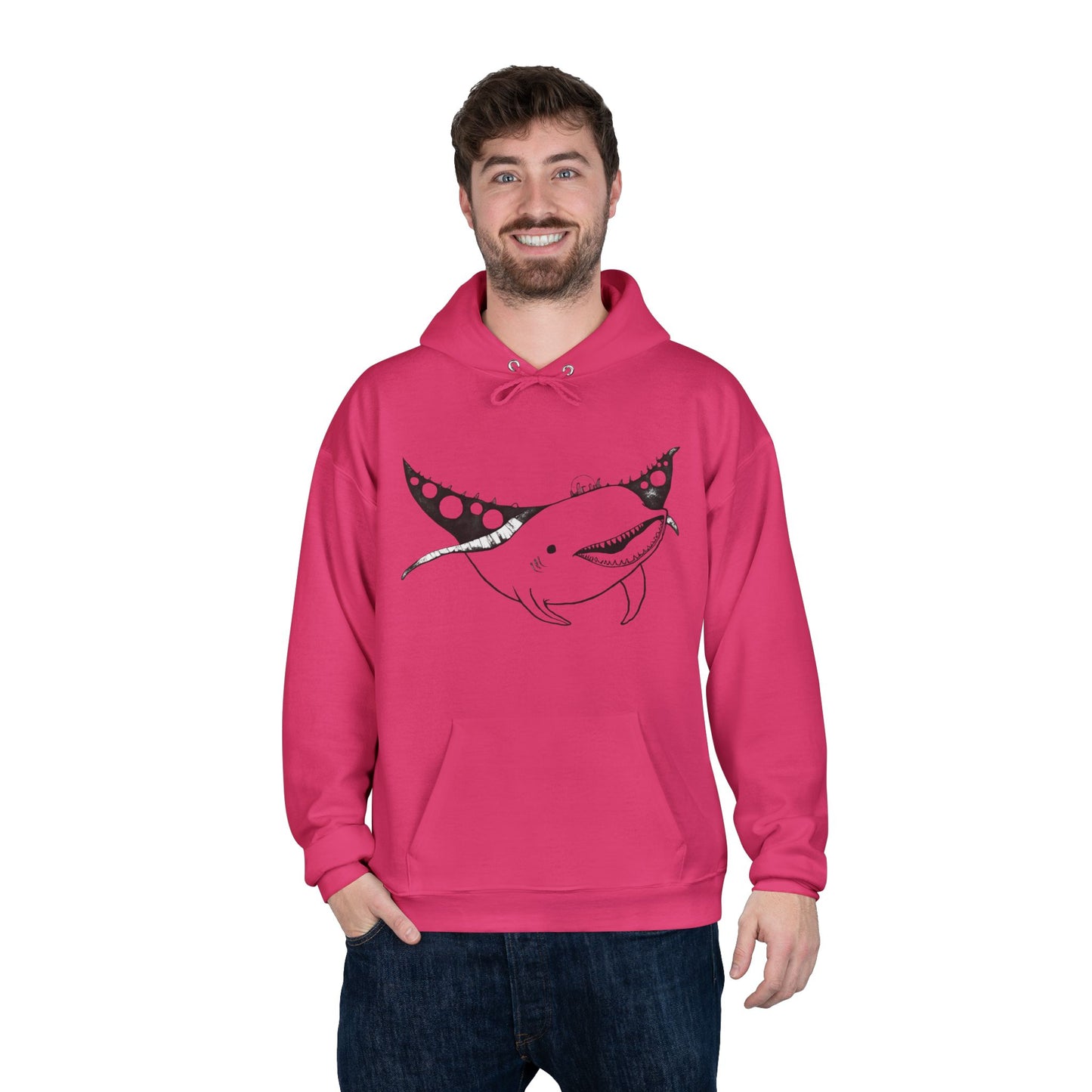 Space Whale Hoodie Sweatshirt - Funny Cartoonish Design