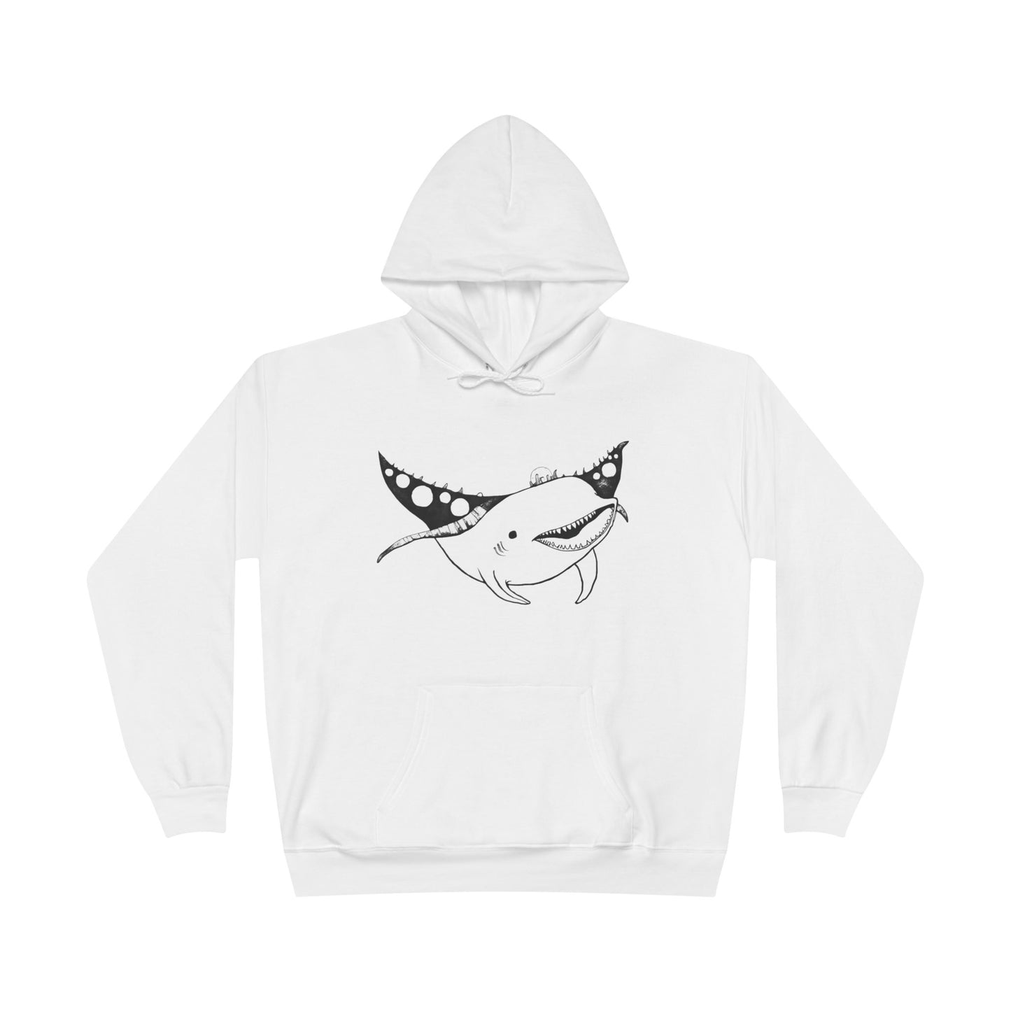 Space Whale Hoodie Sweatshirt - Funny Cartoonish Design